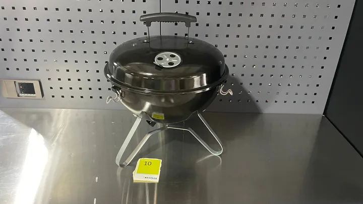 Kugelgrill Rundgrill Campinggrill Holzkohlegrill schwarz mit Deckel Ø ca. 37 cm